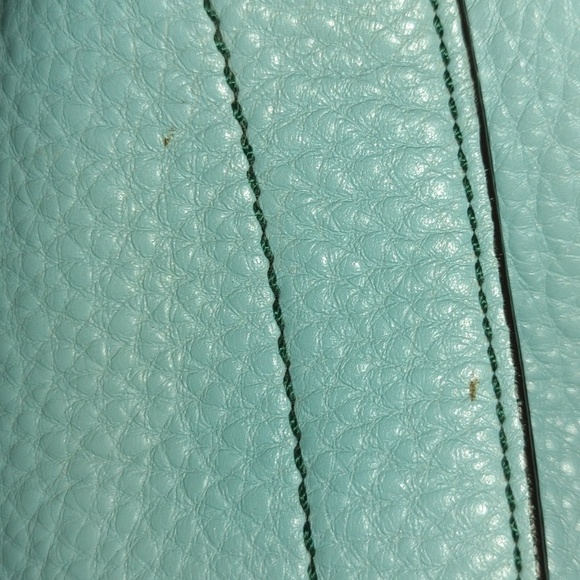 Coach Chelsea Vintage Turnlock Shoulderbag 8A39. Light Blue Full-grain Leather. - Picture 13 of 16